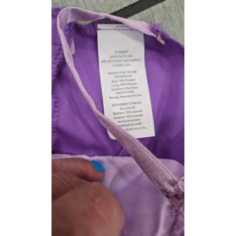Disney Ariel Little Mermaid Costume Dress Girls Sizes 4-6X Purple Teal Jakks